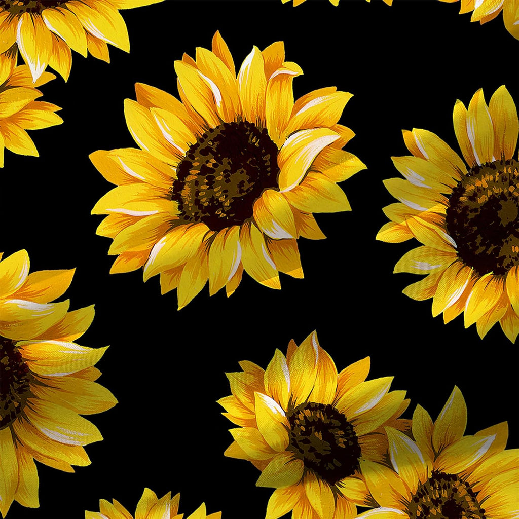 Satin Pillowcase for Hair and Skin,Abstract Yellow Sunflowers Silk Pillowcase with Hidden Zipper Soft Breathable Smooth Cooling Pillow Cover 1 Pack Queen Size for Bedroom Sofa 20”x30”