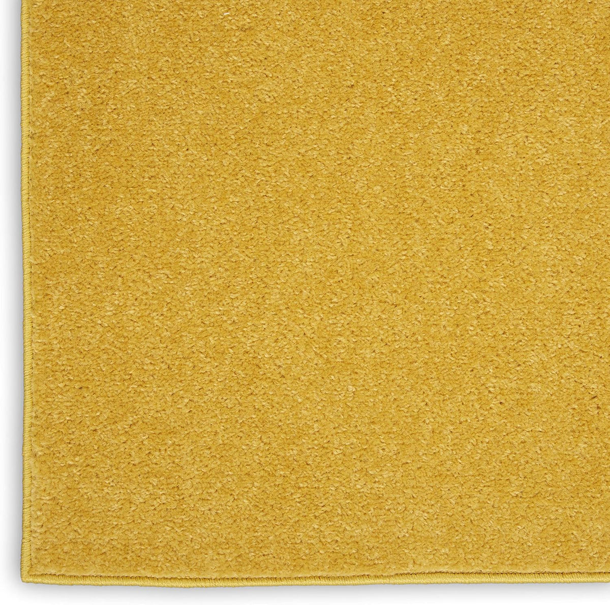Nourison Essentials Yellow 5' x Square Area Rug - Easy Clean, Non Shedding, Bed Room, Living Room, Dining Room, Kitchen (5' x Square)