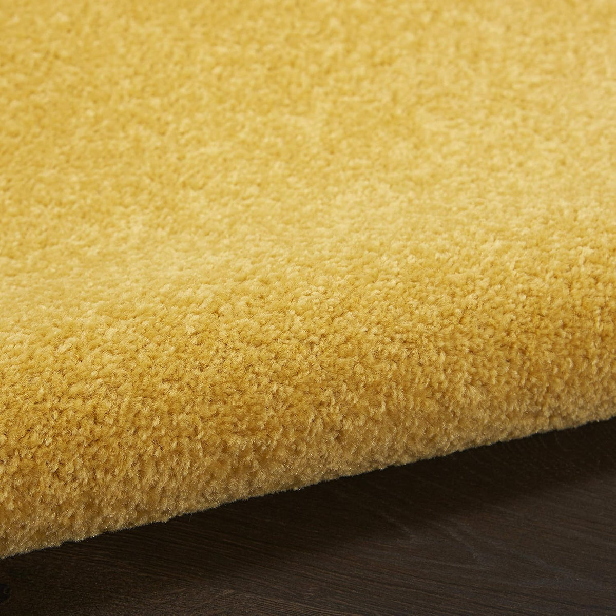 Nourison Essentials Yellow 5' x Square Area Rug - Easy Clean, Non Shedding, Bed Room, Living Room, Dining Room, Kitchen (5' x Square)