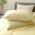 Pillowcases Set of 2 Washed Cotton Linen Feel Envelope Closure