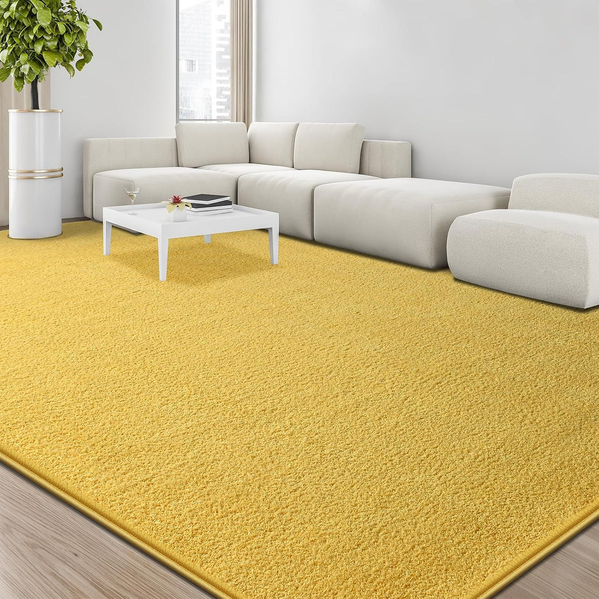 Large Area Rugs for Living Room Bedroom, Minimalist Modern Shag Rug, Soft