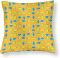 Yellow Lemon Satin Modern Cushion Case Summer Lemon Decorative Throw Pillow Covers Hidden Zipper 16"x16" Decorative Pillow Covers for Sofa Bed Party Satin Pillowcase for Hair and Skin