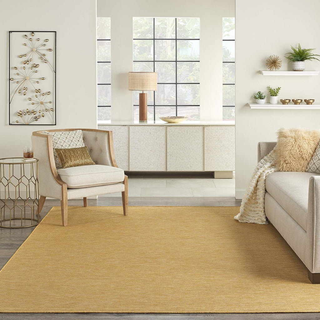 Positano Yellow 8' x 10' Area Rug - Easy Clean, Non Shedding, Bed Room, Living Room, Dining Room, Kitchen (8' x 10')