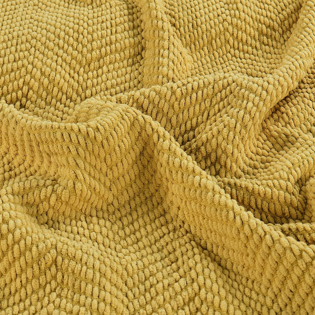 Yellow Throw Blanket Knitted Tweed Throw 60'' x 80'', Lemon Curry, Super Soft Cozy Warm Comfortable Breathable Throw for Living Room Chair Couch Bed Sofa Bedroom Home Décor
