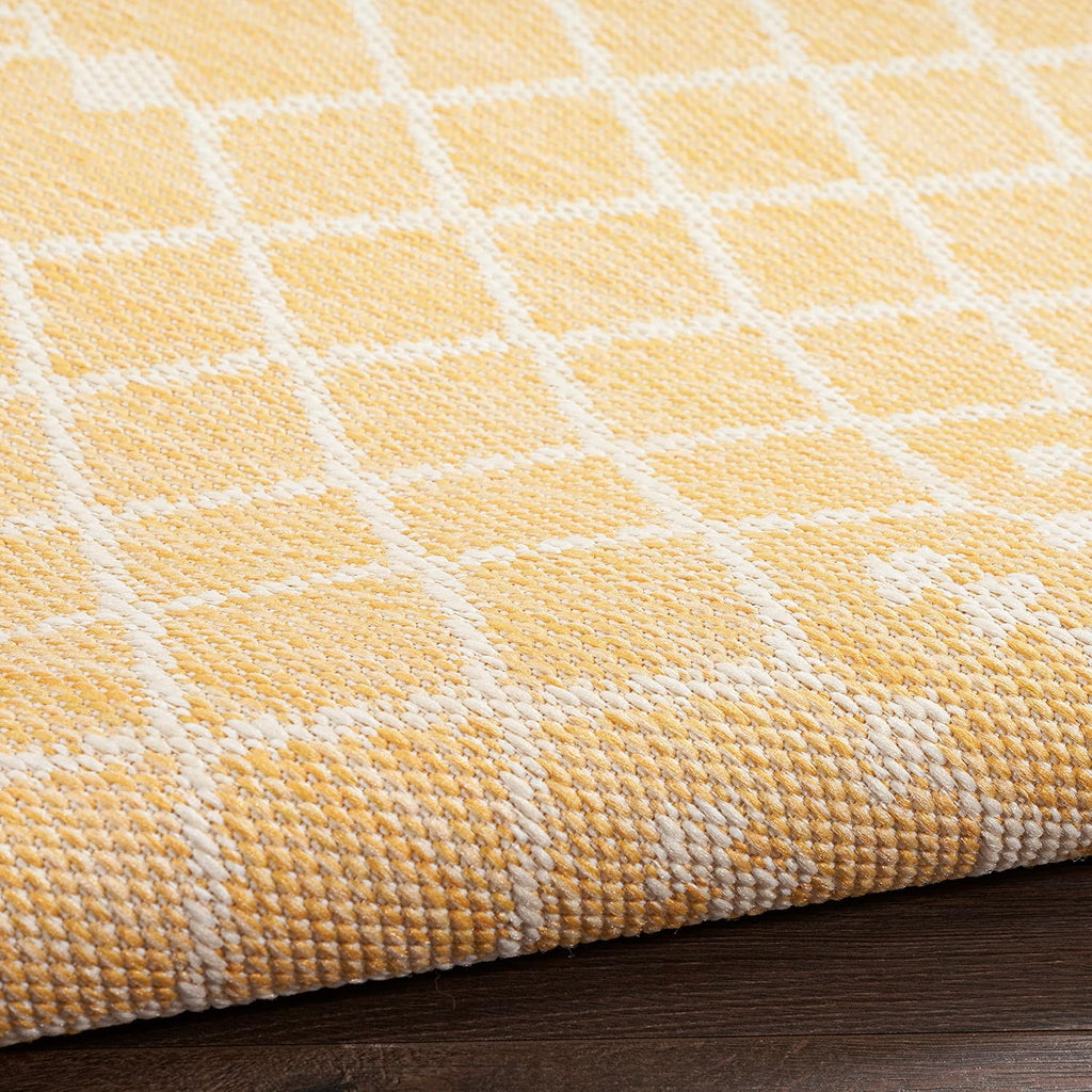 Positano Yellow 5' x 7' Area Rug - Easy Clean, Non Shedding, Bed Room, Living Room, Dining Room, Kitchen (5' x 7')