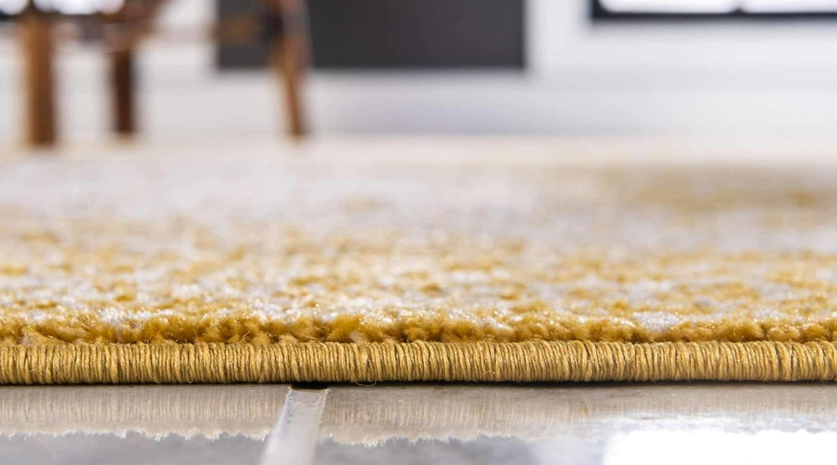 Bromley Collection Area Rug - Midnight (5' 1" x 8' Rectangle Yellow/Ivory)
