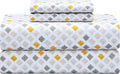 Feather & Stitch 100% Cotton Percale 300 Thread Count Full 4 Pc Sheet Set