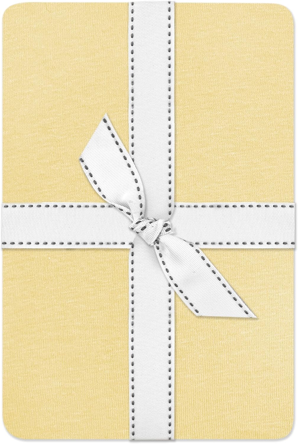 Frankie Fitted Crib Sheet 100% Organic Cotton for Baby & Toddler Mattress, Breathable for Boys & Girls, Butter Yellow, One Size