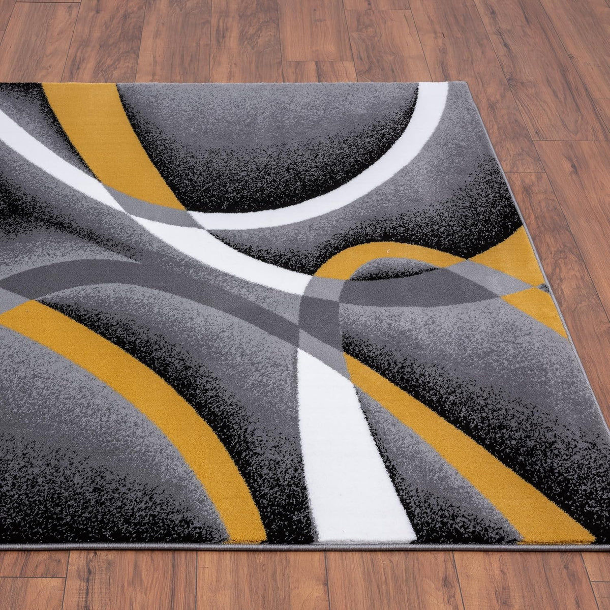 2305 Geometric Abstract Yellow 4x5 Area Rugs for Living Room