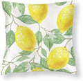 Couch Pillows 16"x16" Lemon Bliss Satin Modern Cushion Case Yellow Lemon Throw Pillow Covers Zippered Pillow Case Farmhouse Rustic Cushion Case for Sofa Couch Soft Cooling Printed Pillow Cases