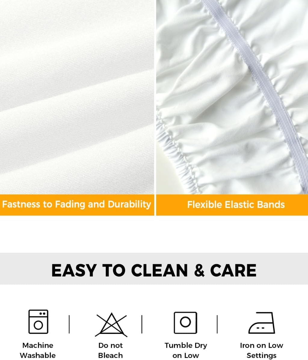 Yellow Lemon Bed Skirt Queen Size 16 Inch Drop, Adjustable Elastic Wrap Around Bed Skirts Easy Fitting Dust Ruffle Bedskirt Bed Frame Cover Summer Fruit Rustic Blue Striped