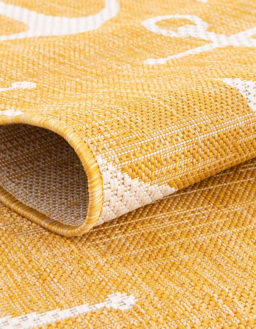 Outdoor Coastal Collection Area Rug - Ahoy (3' 3" x 5' 3" Oval, Yellow)