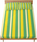 Twin Sze Fitted Sheet Set - Lemon Green Yellow 2 Piece Bedding Sets 16" Deep Pocket Fitted Sheet with 1 Pillowcase, Summer Modern Farmhouse Striped Brushed Microfiber Hotel Luxury Bed Sheets