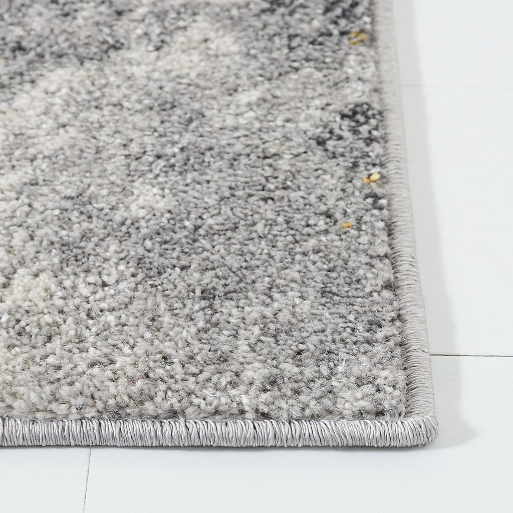 Area Rug 8x10 - Adirondack Collection - Large - Grey & Yellow, Modern Abstract Design, Non-Shedding & Easy Cleaning, Ideal for Living Room, Bedroom, Office, Dining Space (ADR134H)