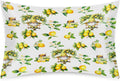 Satin Pillowcase for Hair and Skin Flower Yellow Lemon Soft Slip Cooling Pillow Covers with Hidden Zipper Queen Size Pillow Case for Bed Couch Women Men Girls Kids Boys 20x30in