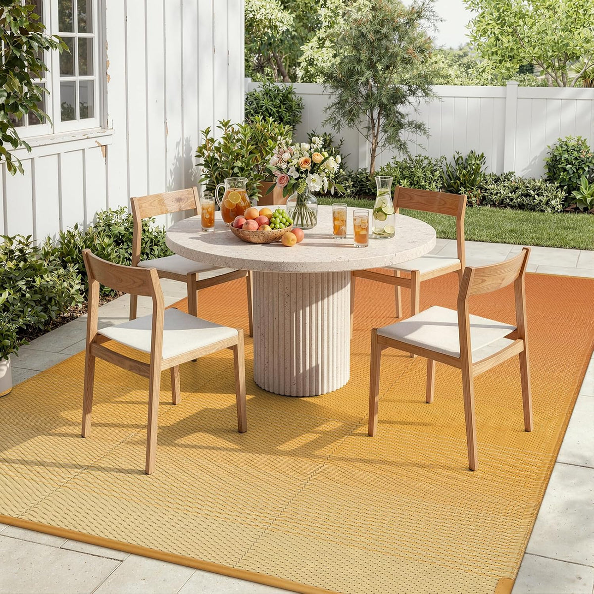 Waterproof RV Outdoor Rugs for Camping 8x10,Reversible Plastic Rug