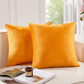 Velvet Throw Pillow Covers for Couch and Sofa, Invisible Zipper