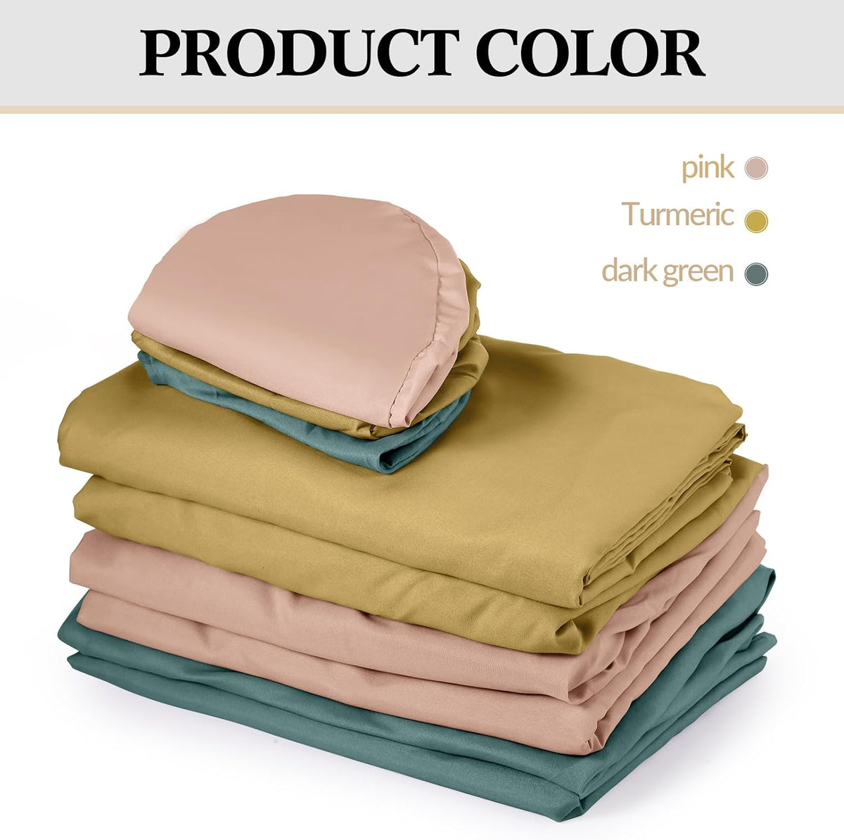 3 Sets Microfiber Massage Table Sheet Set 3 Colors 3 Piece Set Includes Massage Flat Sheet Fitted Sheet and Massage Face Rest Cover Stain Wrinkle-Resistant(Yellow, Pink, Dark Green)
