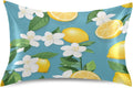 Yellow Lemons Satin Pillowcase for Hair and Skin Silk Pillowcase - Slip Cooling Satin Pillow Covers with Envelope Closure, Standard Size(20x26 inches)#226