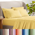 Sheet Set 1800 Ultra-Soft with 2 Pillowcases (Twin XL, Lemon Drop)