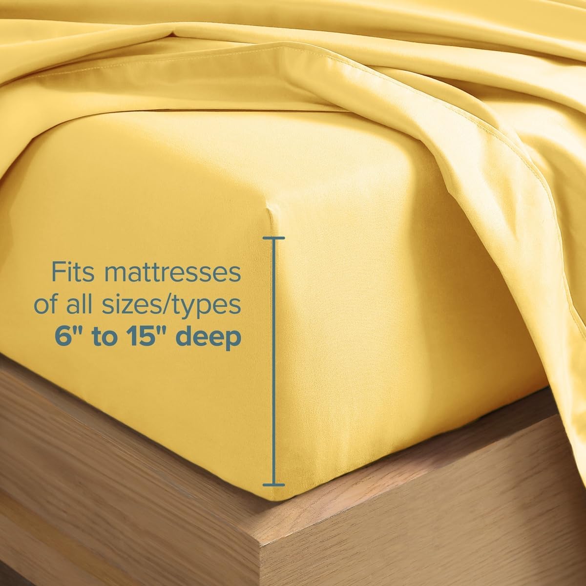 Sheet Set 1800 Ultra-Soft with 2 Pillowcases (Twin XL, Lemon Drop)