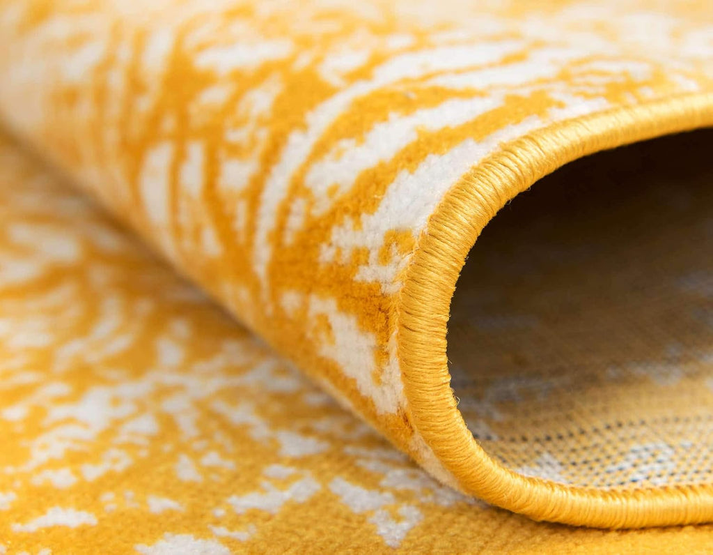 Sofia Collection Area Rug - Grand (5' 3" x 8' Rectangle, Yellow/ Ivory)