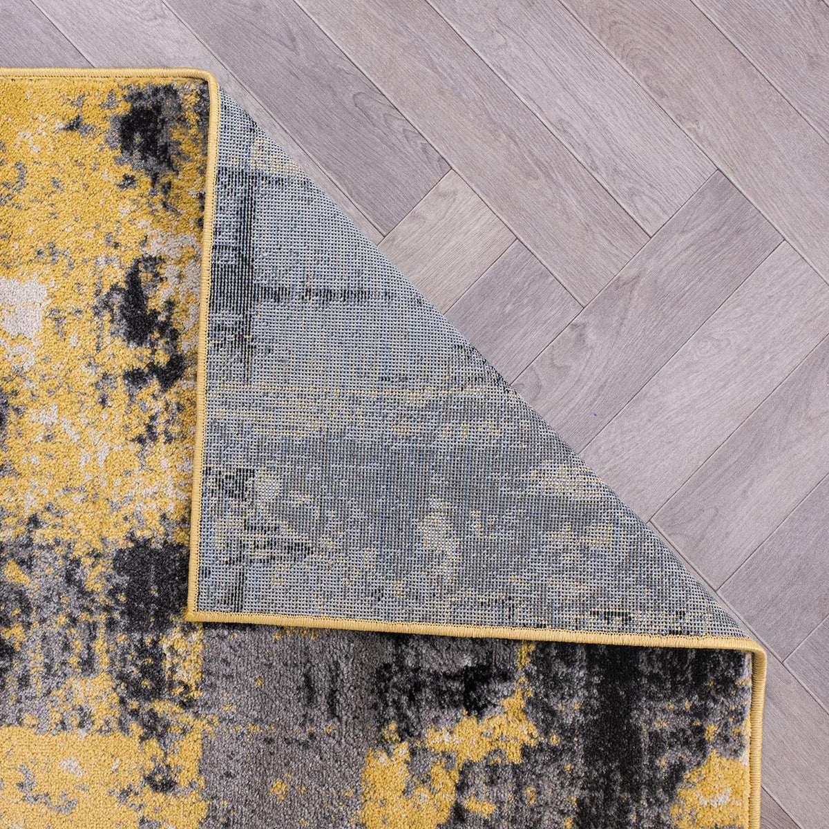 Modern Abstract Soft Living Room Bedroom Area Rug Yellow 5' x 7'