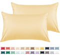Cotton Pillow Cases Standard Size Set of 2, 600 Thread Count Pillowcases 20x26 Inches, Soft Long Staple Cotton Pillowcases Breathable with Envelope Closure, Mustard Yellow