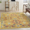 Allur Yellow Multicolor 4' x 6' Area Rug - Easy Clean, Non Shedding, Bed Room, Living Room, Dining Room, Kitchen (4' x 6')