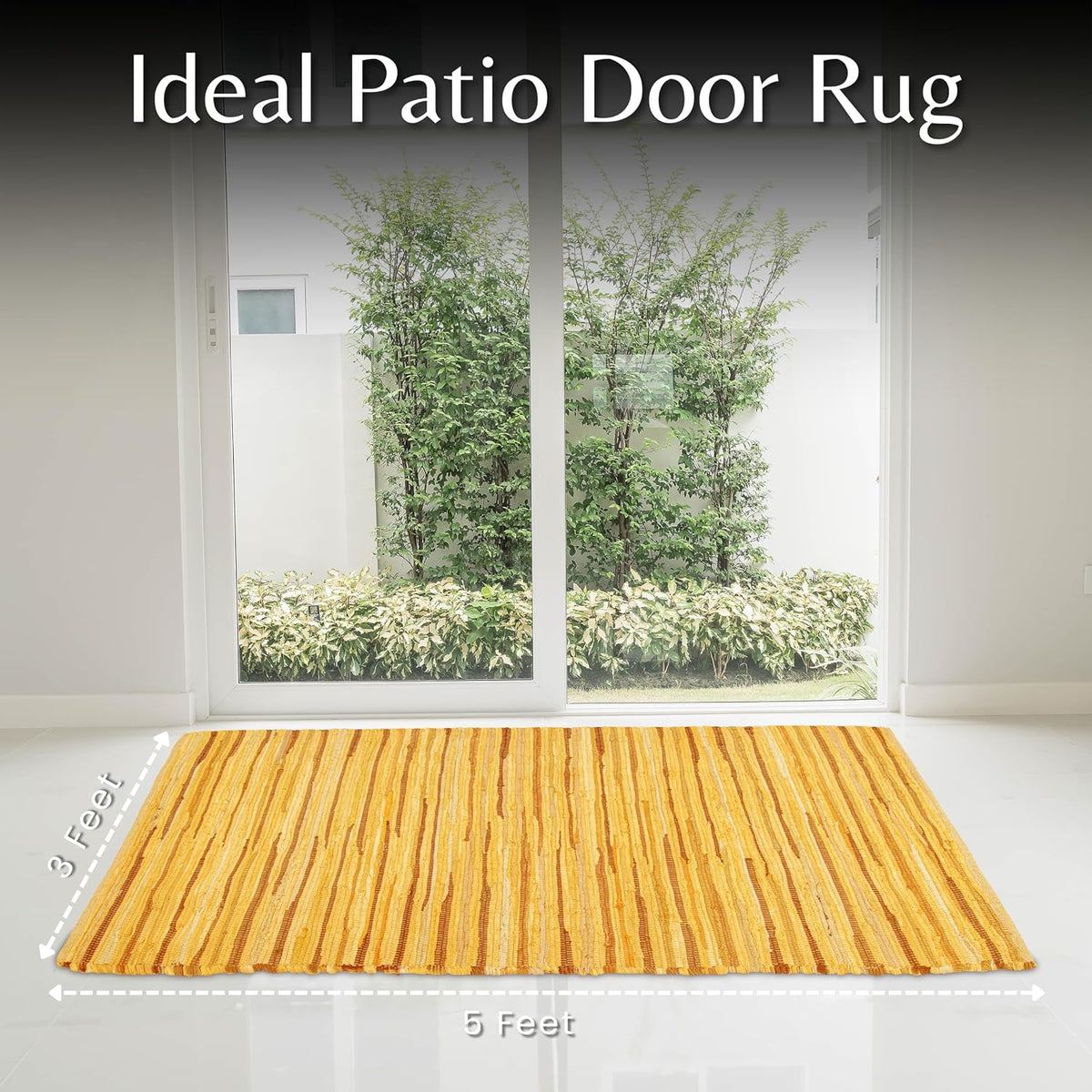 Chindi Area Rug 3x5 Feet - Mustard