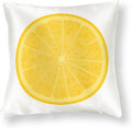 Big Pillows for Bed 16"x16" Lemon Slices Satin Cushion Covers Lemon Fruit Yellow Summer Throw Pillow Cover Square Zippered Pillowcase for Couch Sofa Bedroom Car Living Room