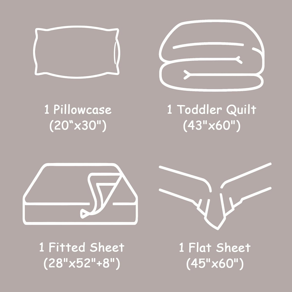 4-Piece Microfiber Toddler Bedding Set, Yellow
