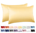 100% Cotton Standard Pillowcases Set of 2, 600 Thread Count Pillow Cases, 20x26 Inches, Super Soft and Breathable Envelope Closure (Mustard Yellow)