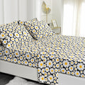 Ultra-Soft Microfiber Sheet Set - Double Brushed - Wrinkle and Stain Resistance - Fit 14 inches Deep Pocket - 4 Pieces Set (Twin, Yellow Daisies)