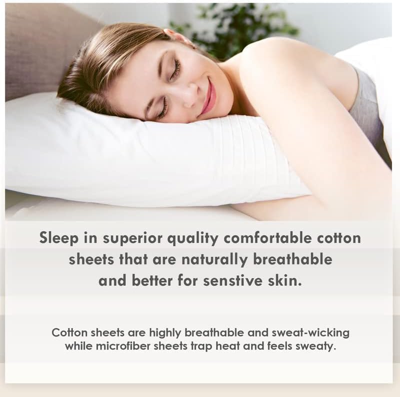 100% Cotton Queen Size Pillowcases 400 Thread Count Mellow Yellow