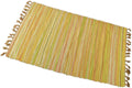 Chindi Rag Rug, Machine Washable Cotton Reversible Rag Rug Hand Woven Multi Color Striped Area Rug Floor Rugs for Bedroom, Living Room, Kitchen and Laundry Room (20'' x 31", Yellow)