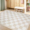 Checkered Rug 3.3x5Ft Zebra Stripe Hallway Entryway Entrance Carpet