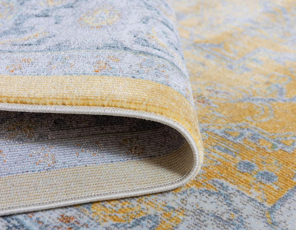 Baracoa Collection Area Rug - Prado (4' 3" x 6' 1" Rectangle, Yellow/ Ivory)