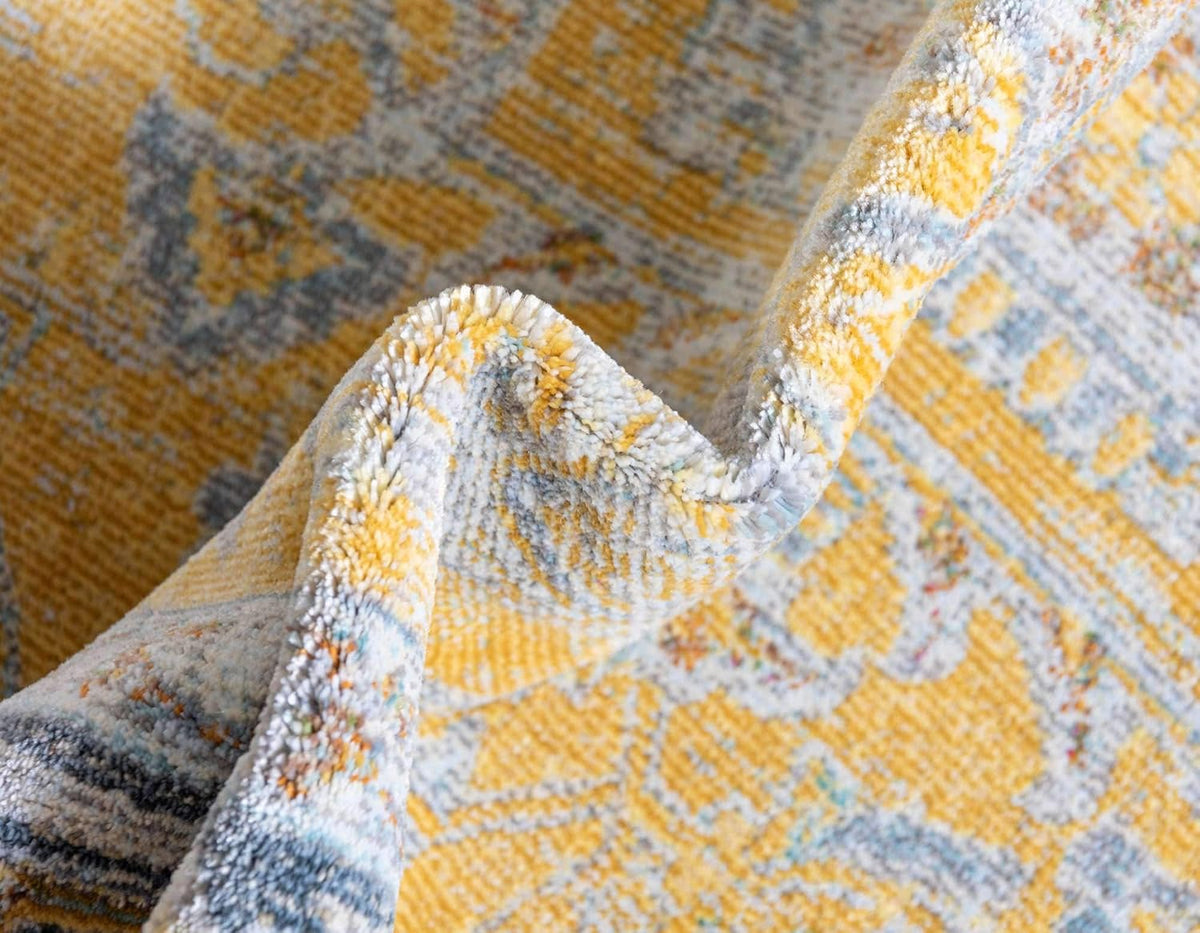 Baracoa Collection Area Rug - Prado (4' 3" x 6' 1" Rectangle, Yellow/ Ivory)