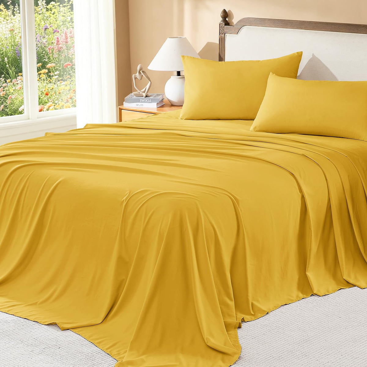 Queen Comforter Set with Sheets, 7 Pieces Boho Bed in a Bag