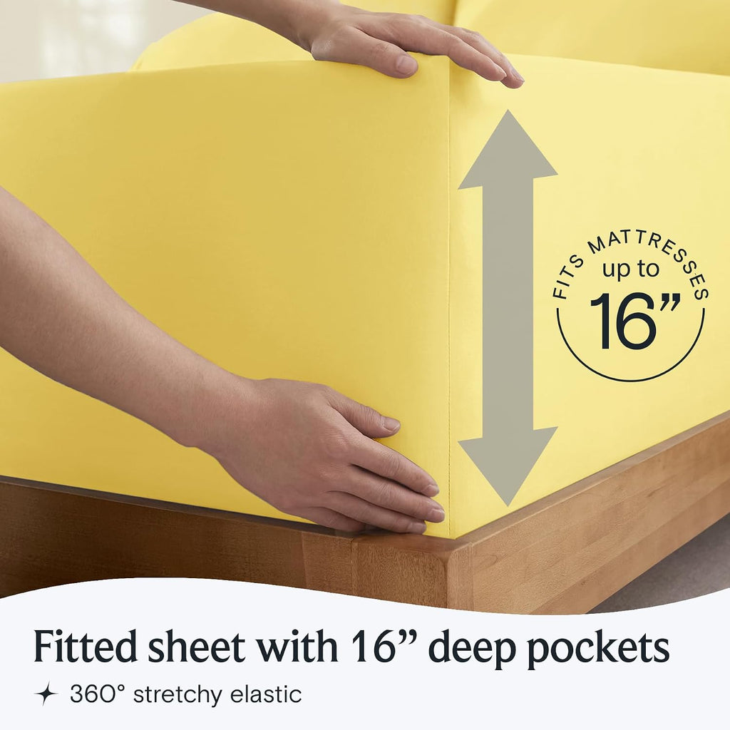 Twin XL Sheets Set, Cooling & Soft Deep Pocket Bed Sheets, 3PC