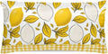 Summer Botanical Satin Pillowcase for Hair and Skin, Lemons Abstract Fruit Silhouette Yellow Stripes Silky Pillow Cases Standard Size with Zipper 1 Pack Cooling Pillow Cover for Women Men, 20''x40''
