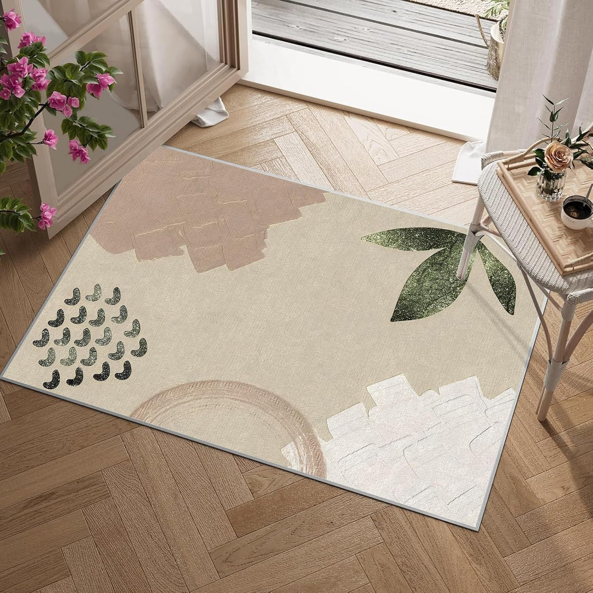 Home Decor Aesthetics Area Rug – Premium Low Pile Non-Slip Carpet for Living Room, Bedroom & Office – Abstract Three-Dimensional,Washable Contemporary Home Decor Rug Yellow