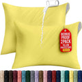 Set of 2 Pillow Protectors with Zipper Standard Size, Pillow Covers