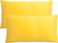 2-Pack Microfiber King Pillow Cases, Envelope Closure, Yellow