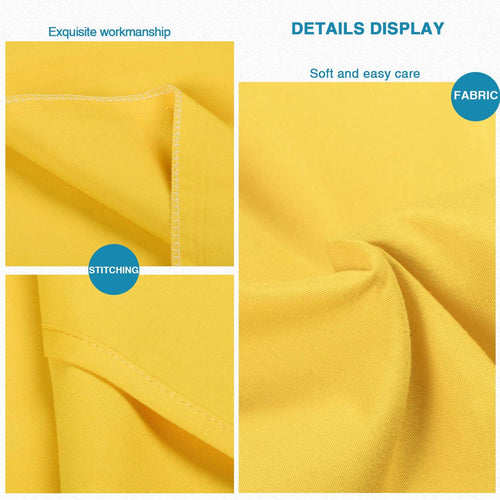 2-Pack Microfiber King Pillow Cases, Envelope Closure, Yellow