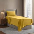 Twin XL Bed Sheet Set - Yellow - Instantly Soft Microfiber, No Break-in Wash - 4-Piece Deep Pocket Sheets & Pillowcases, Stays Put All Night