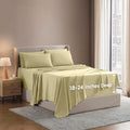 Extra Deep Queen Sheet Set - 6 Piece Breathable & Cooling Sheets - Hotel Luxury Bedding Set w/18-24 Inch Extra Deep Pockets - Easy & Secure Fit - Soft, Wrinkle Free & Comfy - Vanilla Yellow