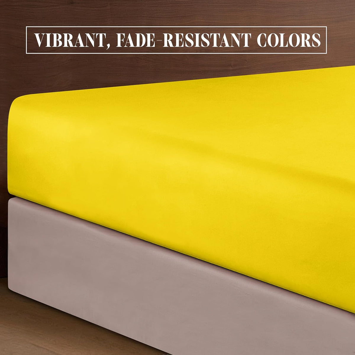 Luxury Soft 1500 Premium Hotel Quality Microfiber Wrinkle and Fade Resistant Cozy 6-Piece Bedding Set, Easy All Around Elastic Fitted Sheet, Deep Pocket, California King, Yellow