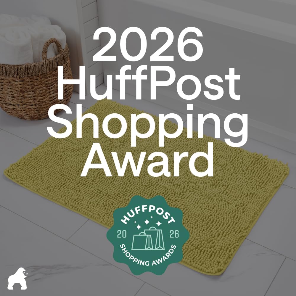 Bath Rug Mat for Bathroom, Absorbent Chenille, 60x24 Yellow